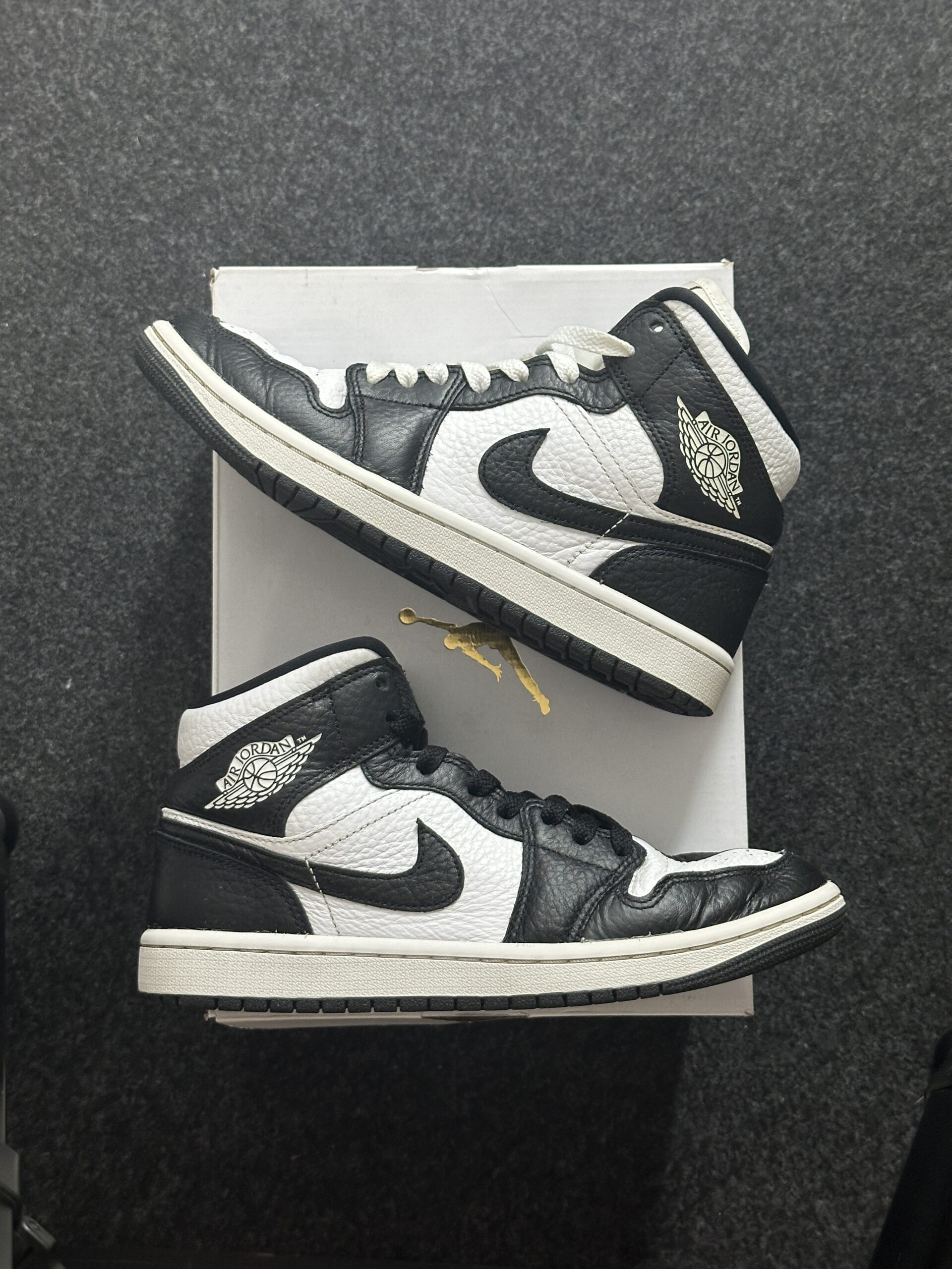 Air Jordan 1 Mid SE Split Black White EU 38