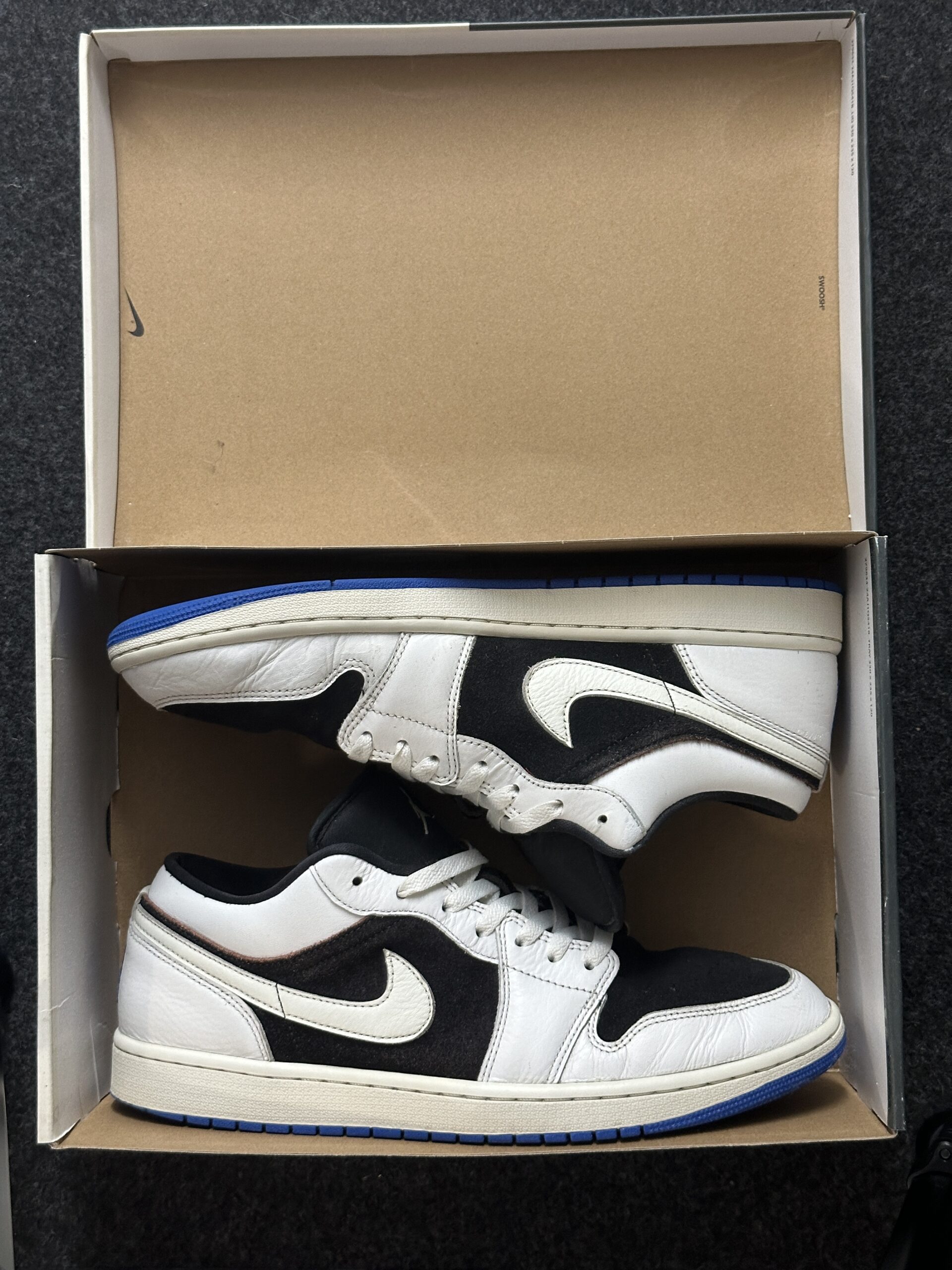 Air Jordan 1 Low Quai 54 HQ0764-001 taglia EU 47 vista intbox