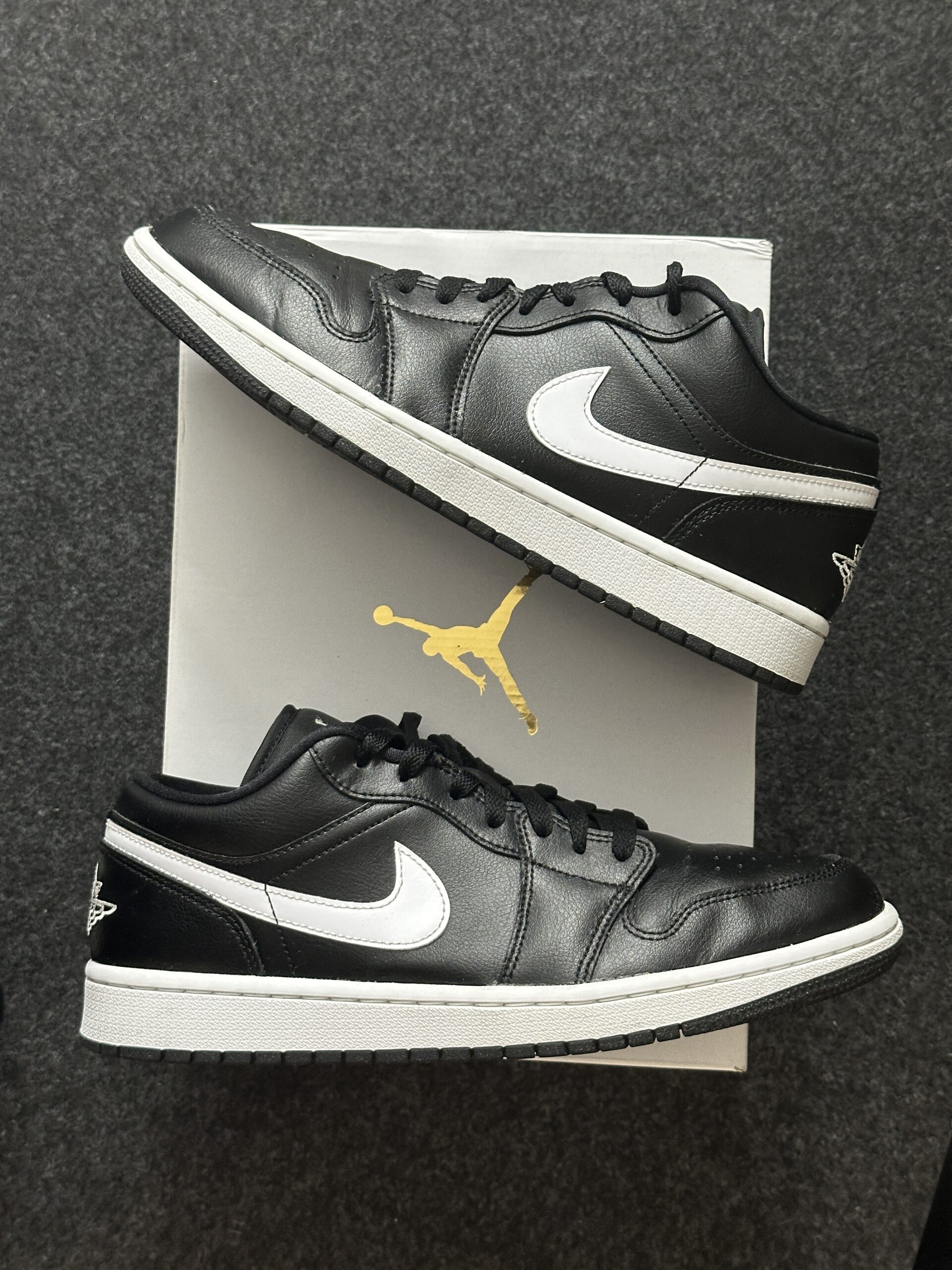Air Jordan 1 Low Black White DV0990-001 taglia EU 42.5 vista principale