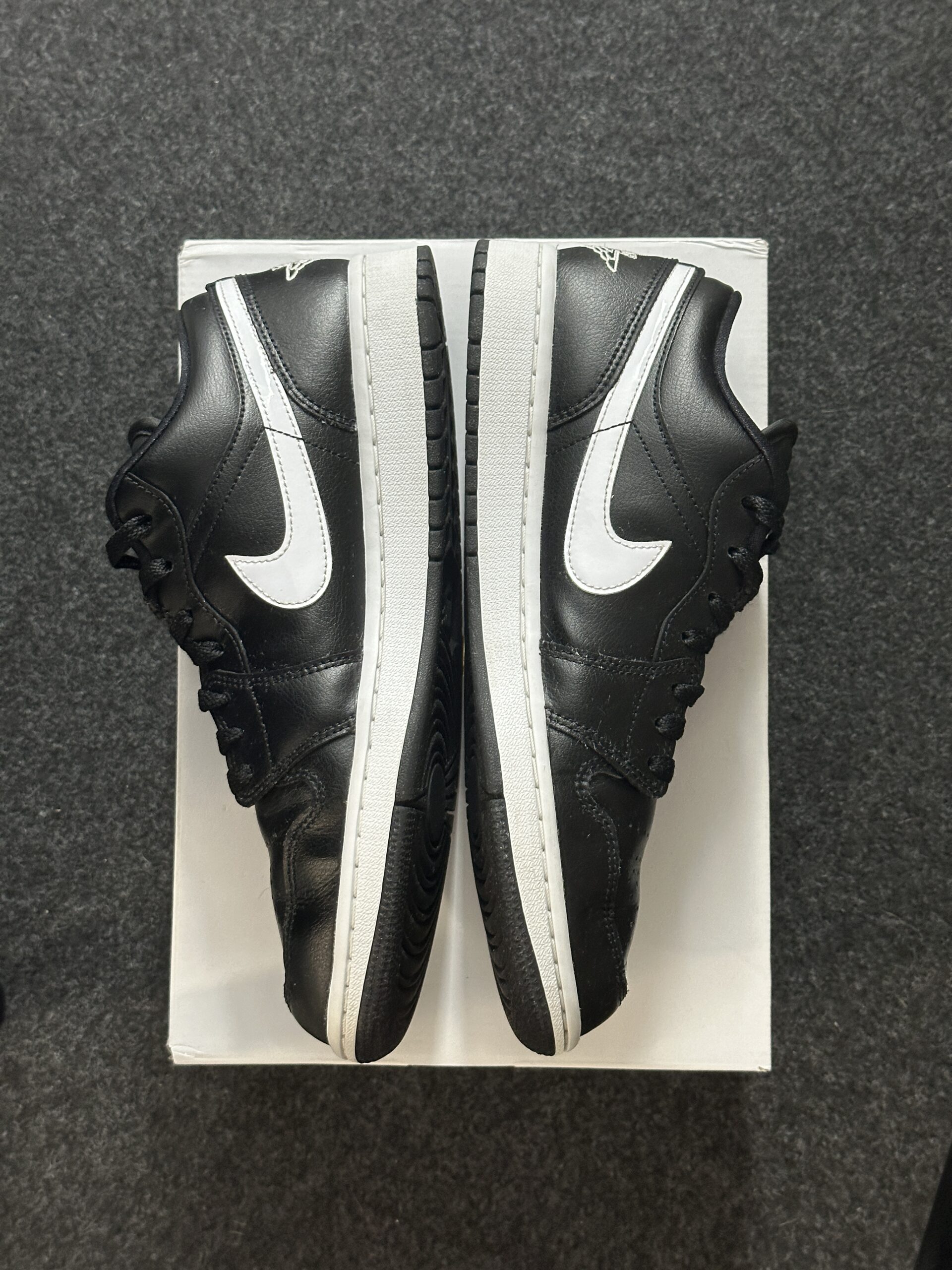 Air Jordan 1 Low Black White DV0990-001 taglia EU 42.5 vista interna
