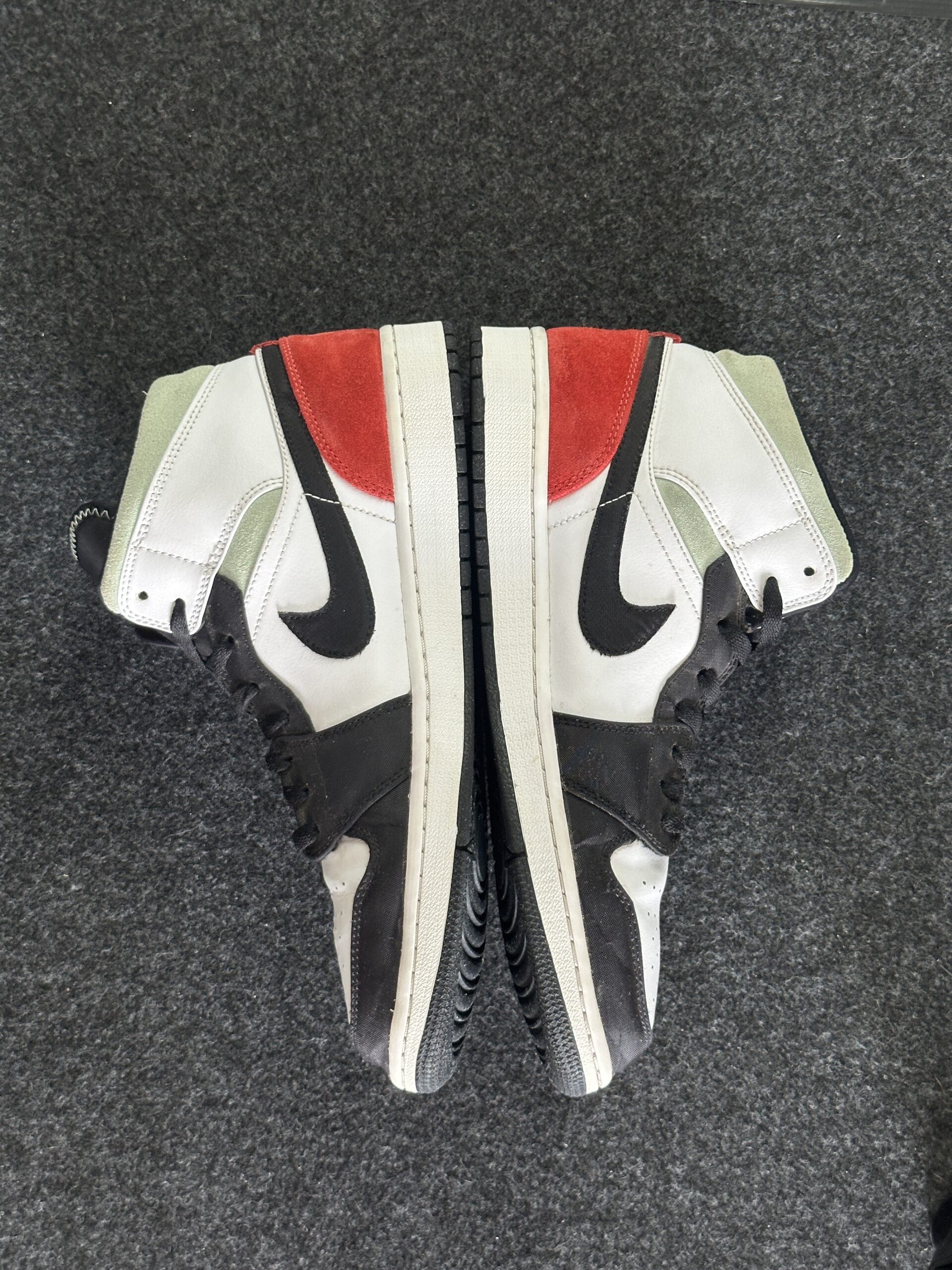 Air Jordan 1 Mid SE Union Black Toe 852542-100 taglia EU 46 vista interna