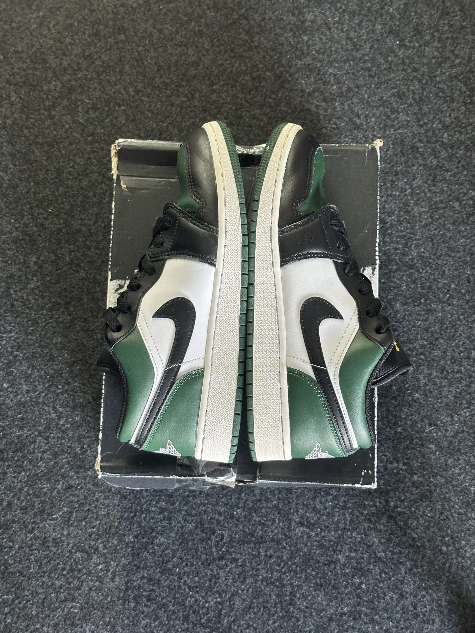 Air Jordan 1 Low Green Toe 553560-371 taglia EU 38 vista esterna