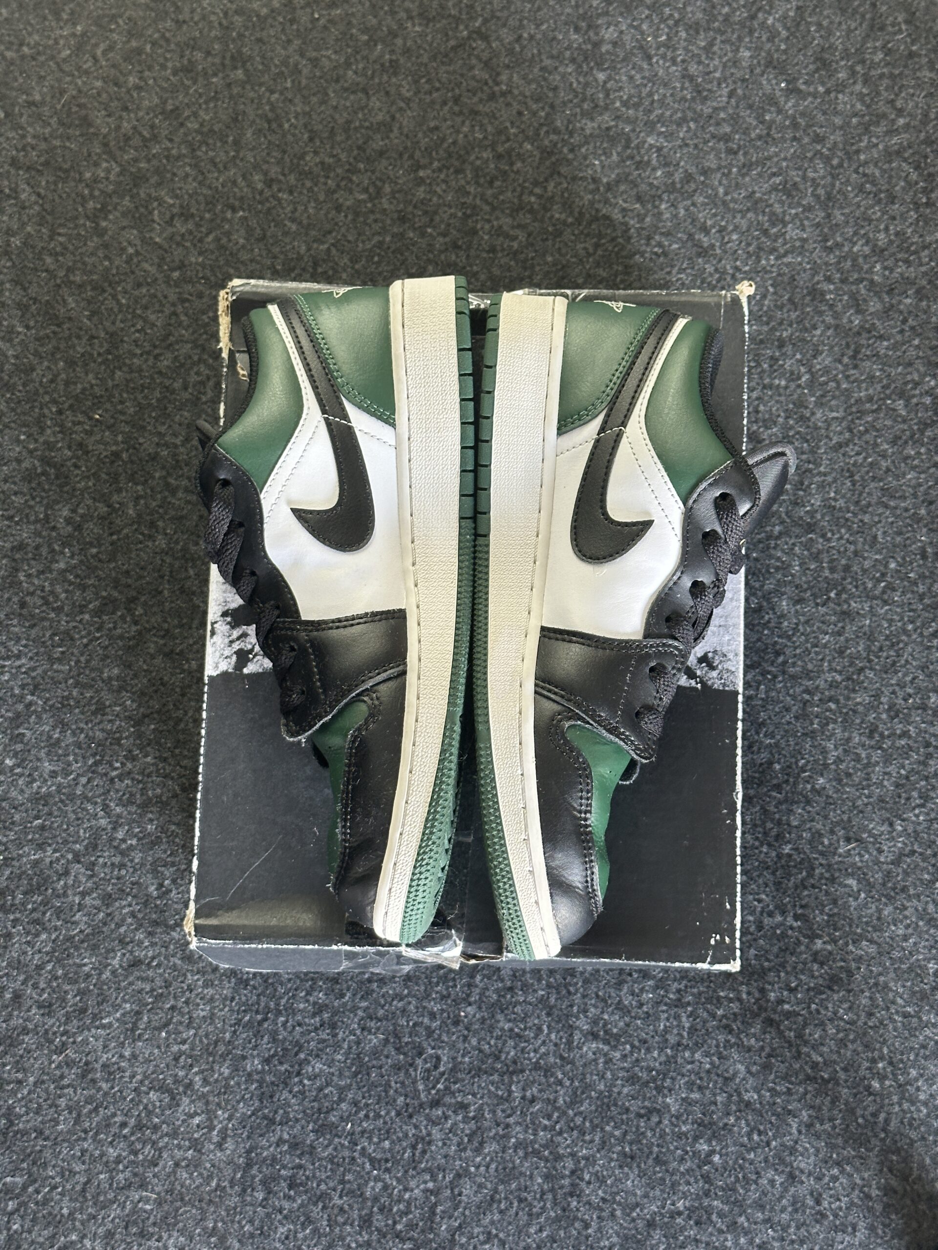 Air Jordan 1 Low Green Toe 553560-371 taglia EU 38 vista interna