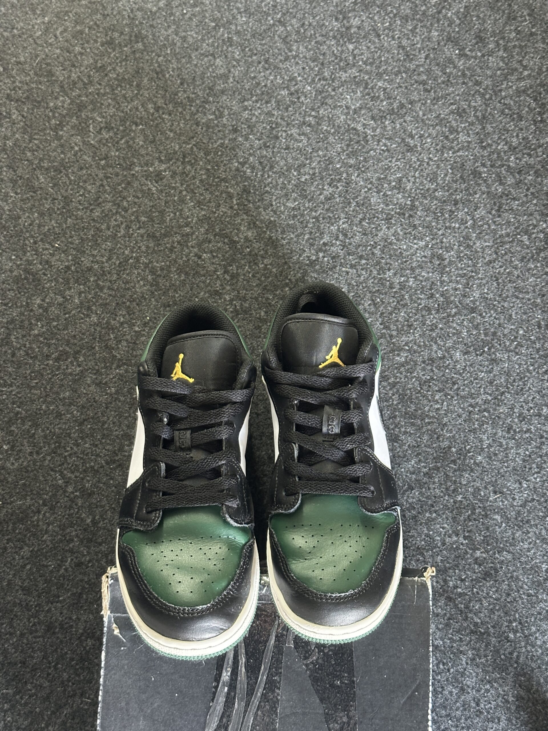 Air Jordan 1 Low Green Toe 553560-371 taglia EU 38 vista punta