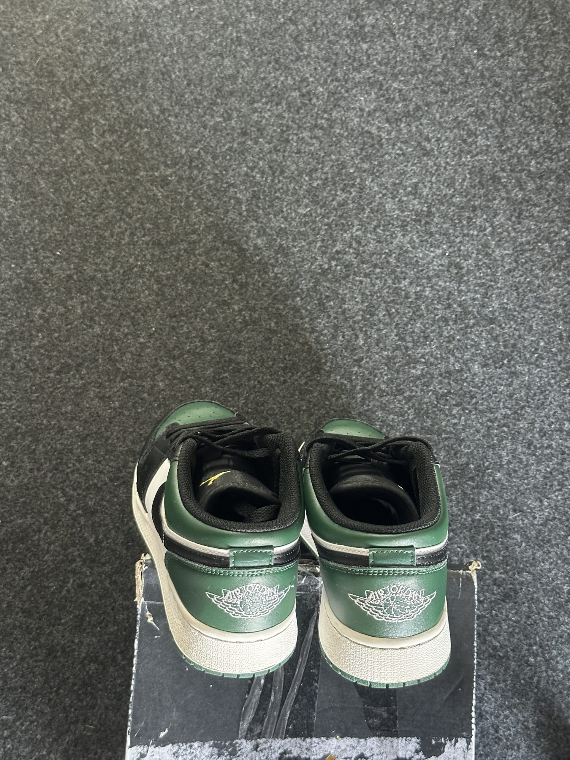 Air Jordan 1 Low Green Toe 553560-371 taglia EU 38 vista tallone