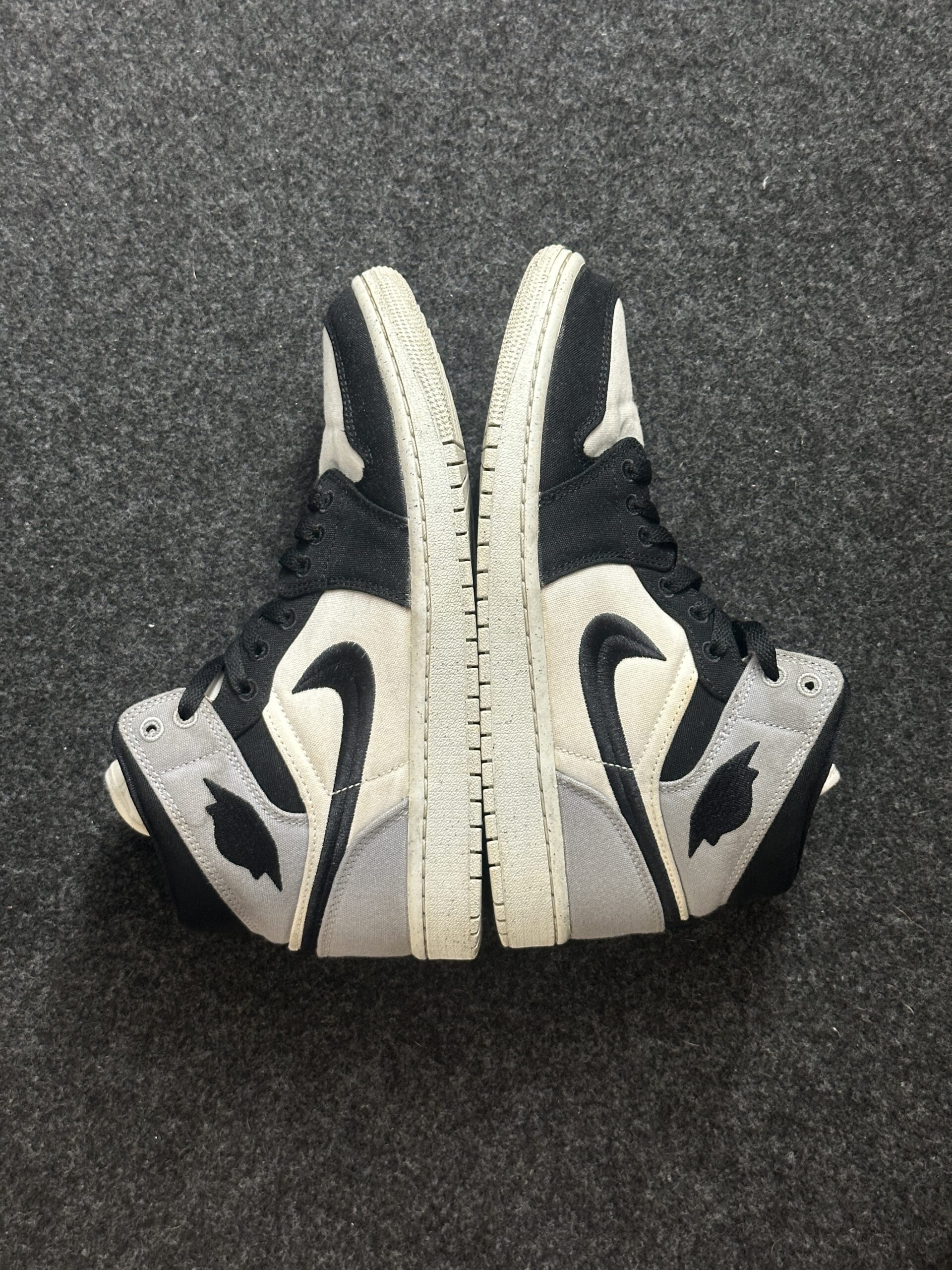 Air Jordan 1 Mid SE Canvas Light Steel Grey DV0427-100 taglia EU 40 vista esterna