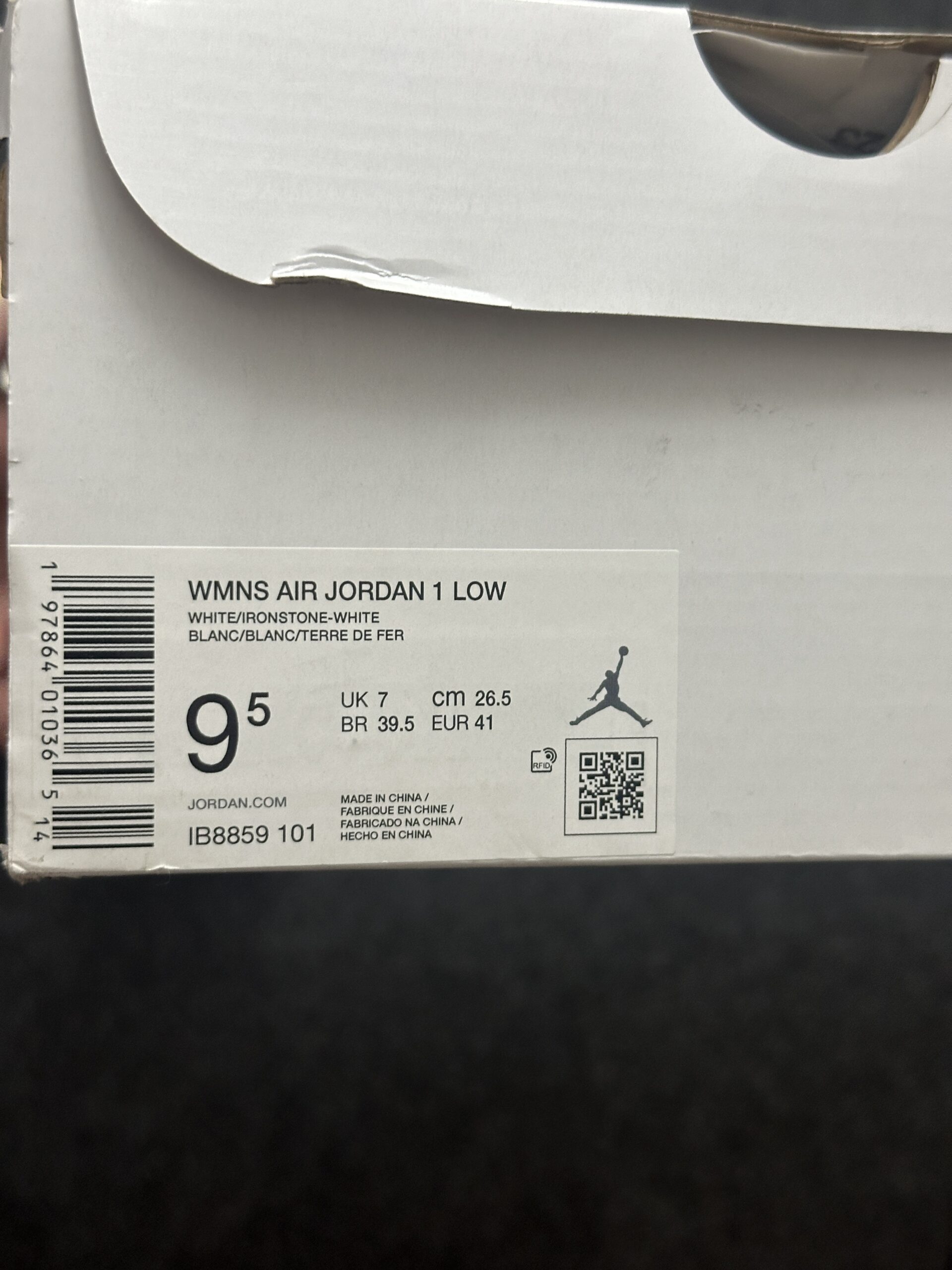 Air Jordan 1 Low Coral Reef IB8859-101 taglia EU 41 vista box