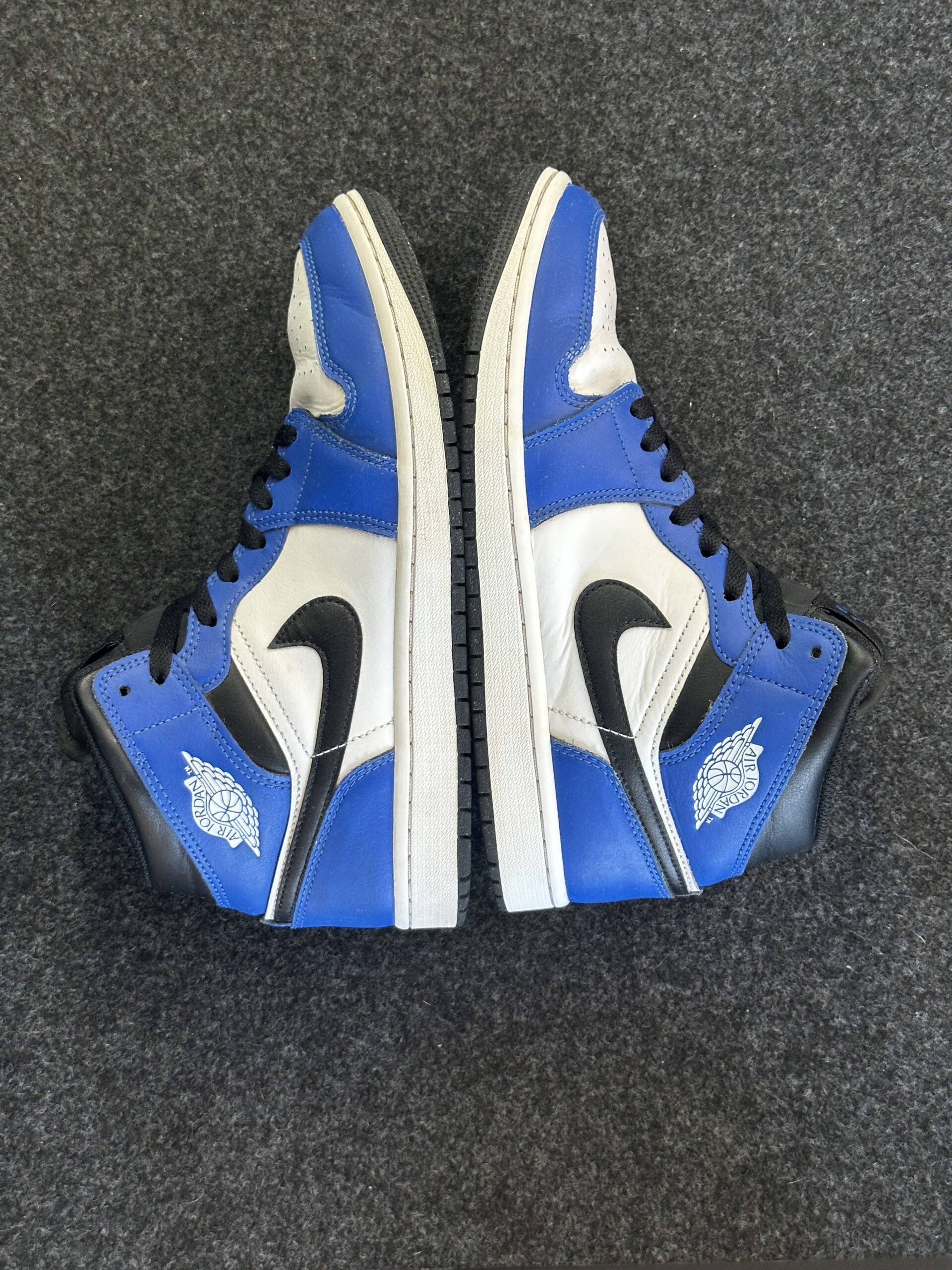 Air Jordan 1 Mid French Blue Fire Red DQ8426-402 taglia EU 42 vista esterna