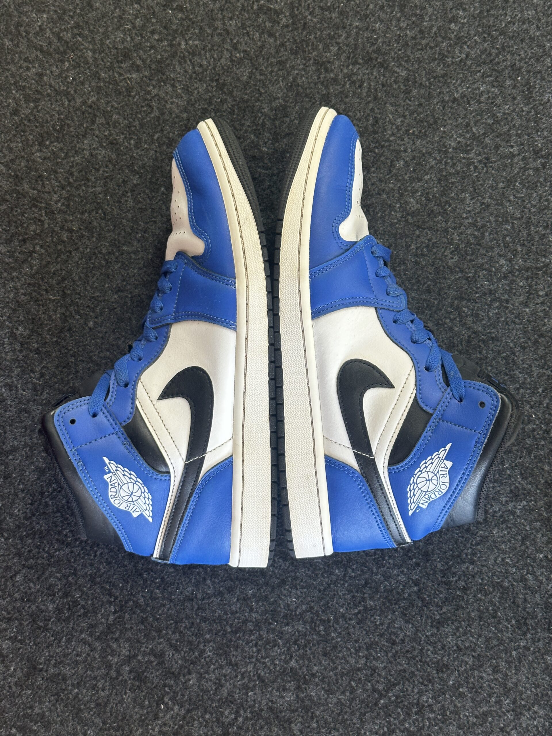 Air Jordan 1 Mid French Blue Fire Red DQ8426-402 taglia EU 43 vista esterna