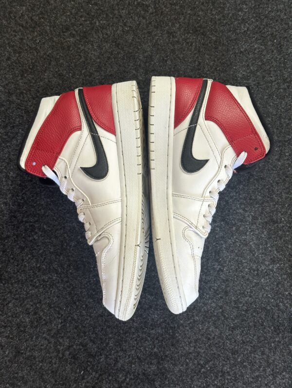 Air Jordan 1 Mid White Black Gym Red 554724-116 taglia EU 43 vista interna