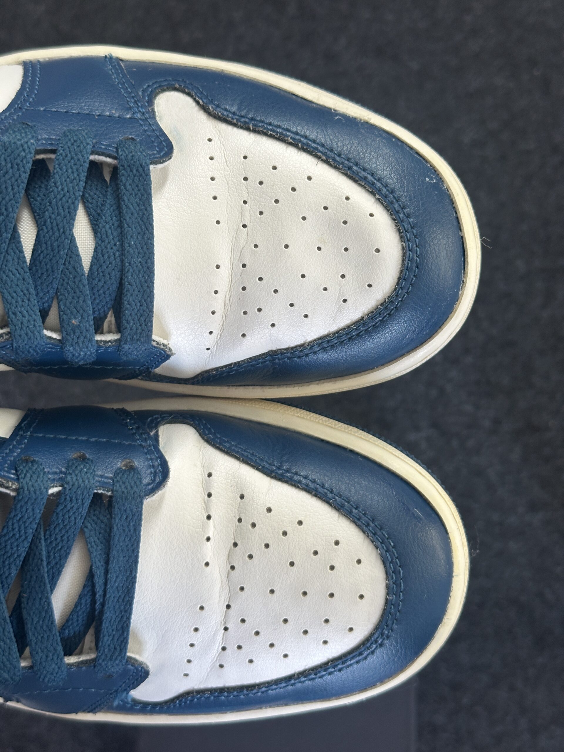Air Jordan 1 Mid French Blue White BQ6472-414 taglia EU 41 vista dif