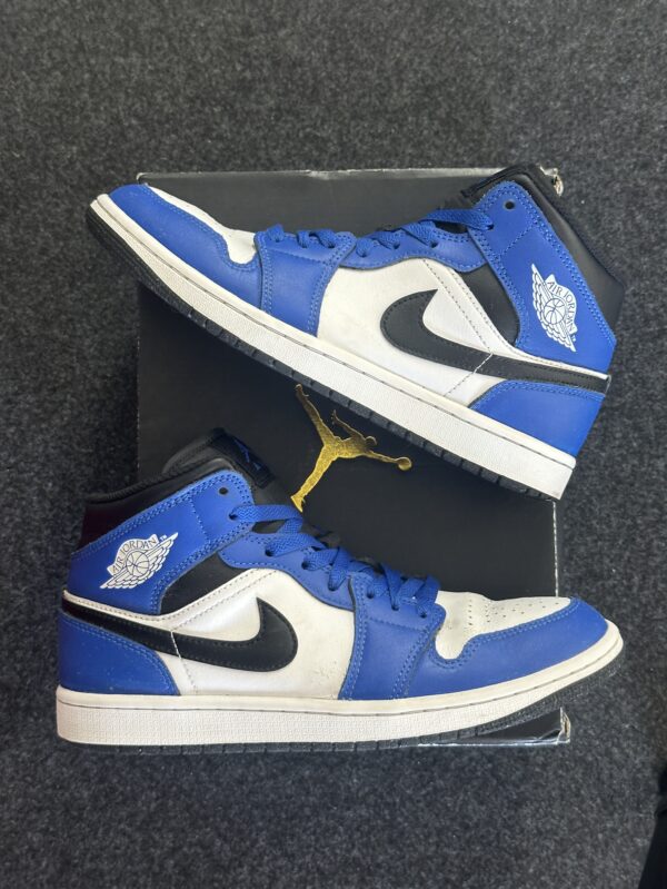 Air Jordan 1 Mid French Blue Fire Red DQ8426-402 taglia EU 42 vista principale box