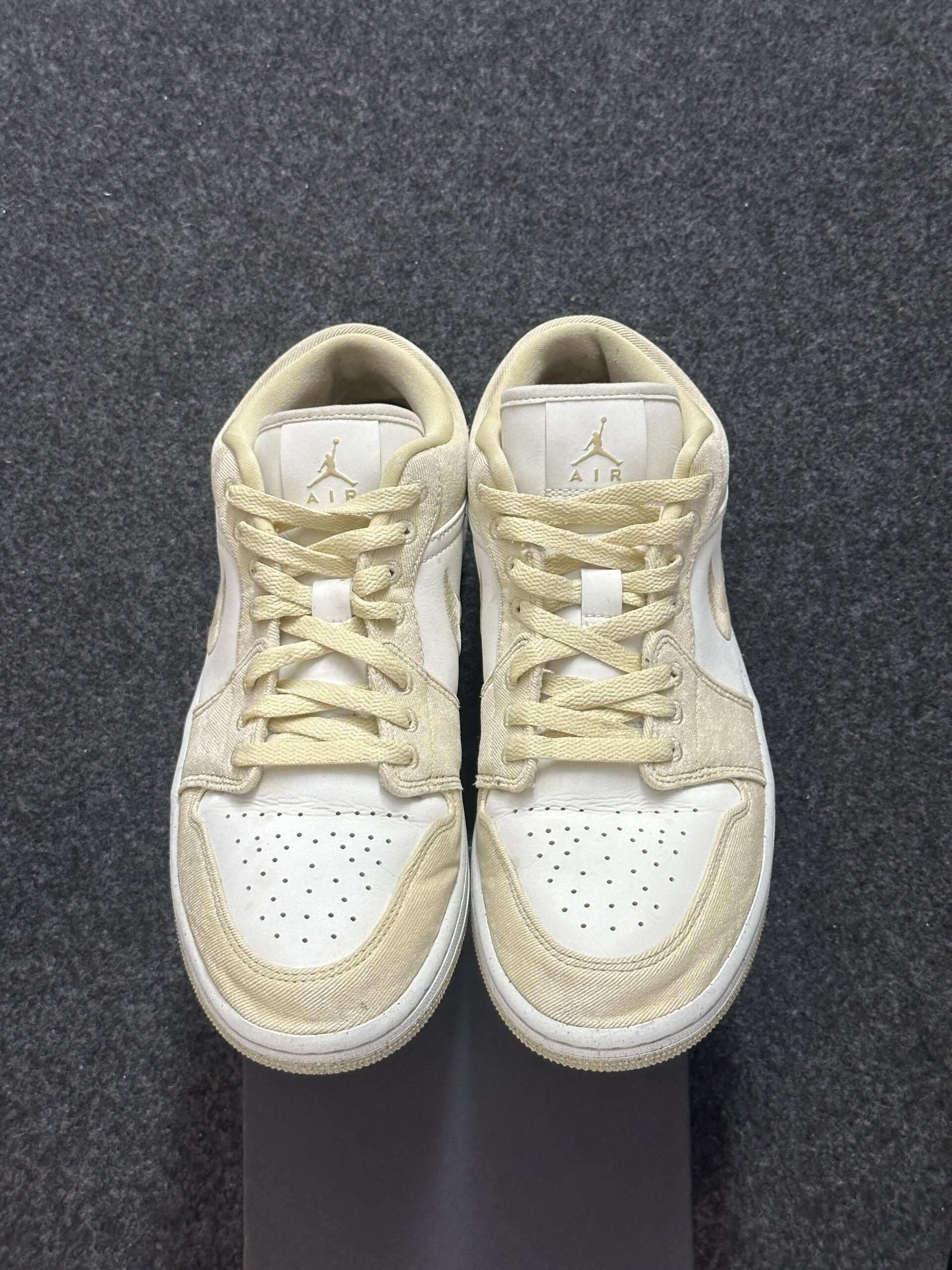 Air Jordan 1 Low SE Team Gold Canvas FN3722-701 taglia EU 42.5 vista punta