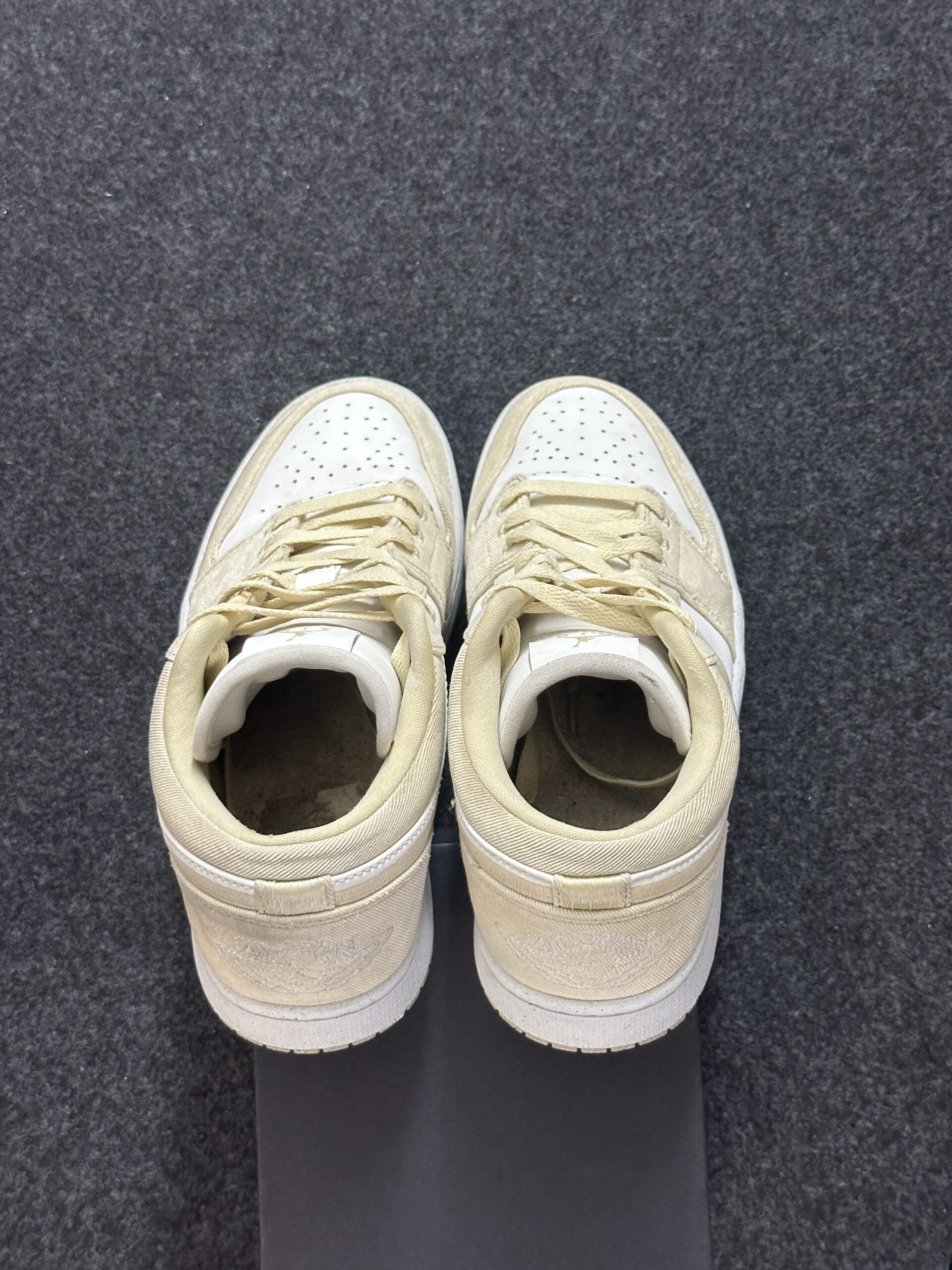 Air Jordan 1 Low SE Team Gold Canvas FN3722-701 taglia EU 42.5 vista tallone