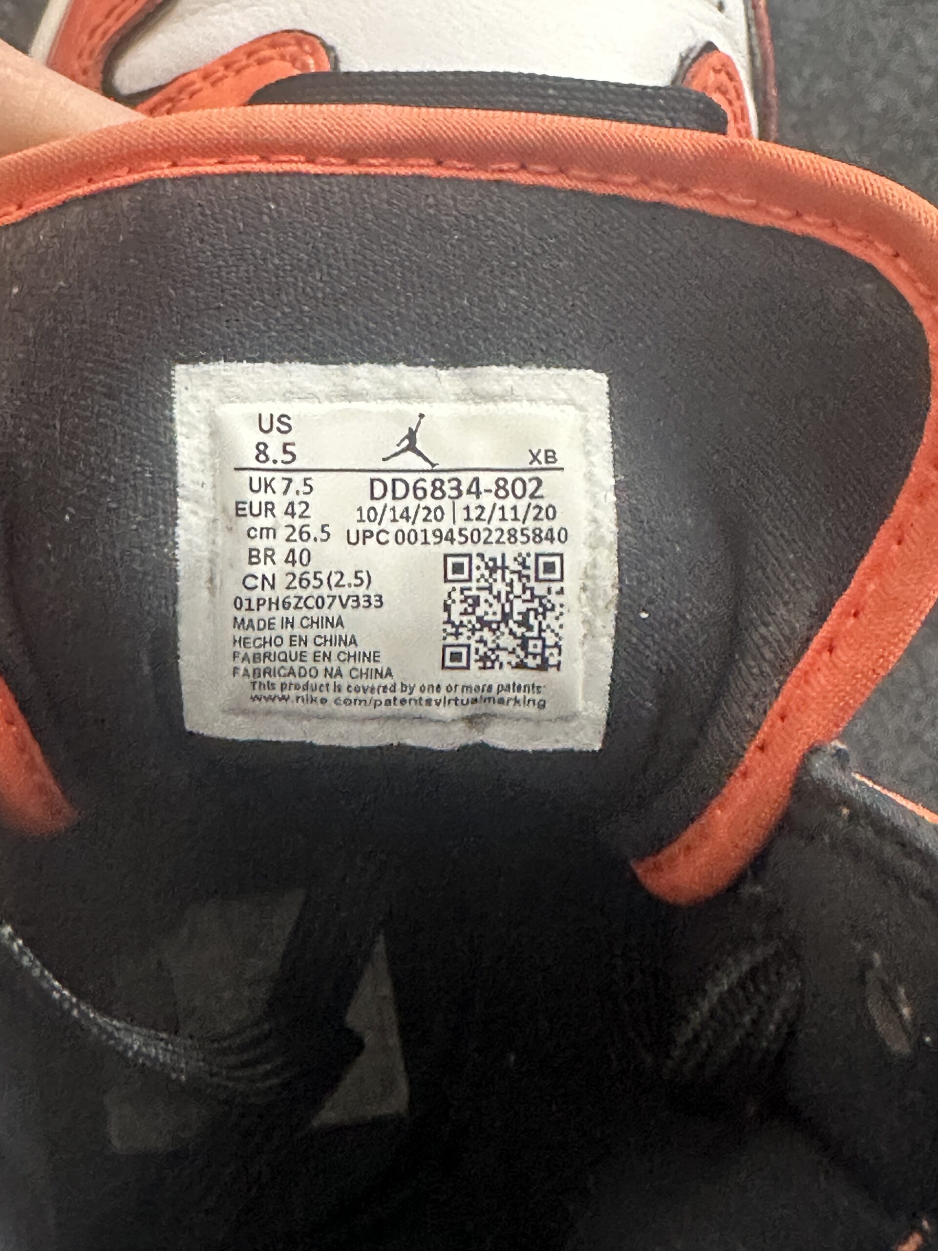 Air Jordan 1 Mid SE Turf Orange DD6834-802 taglia EU 42 vista 8