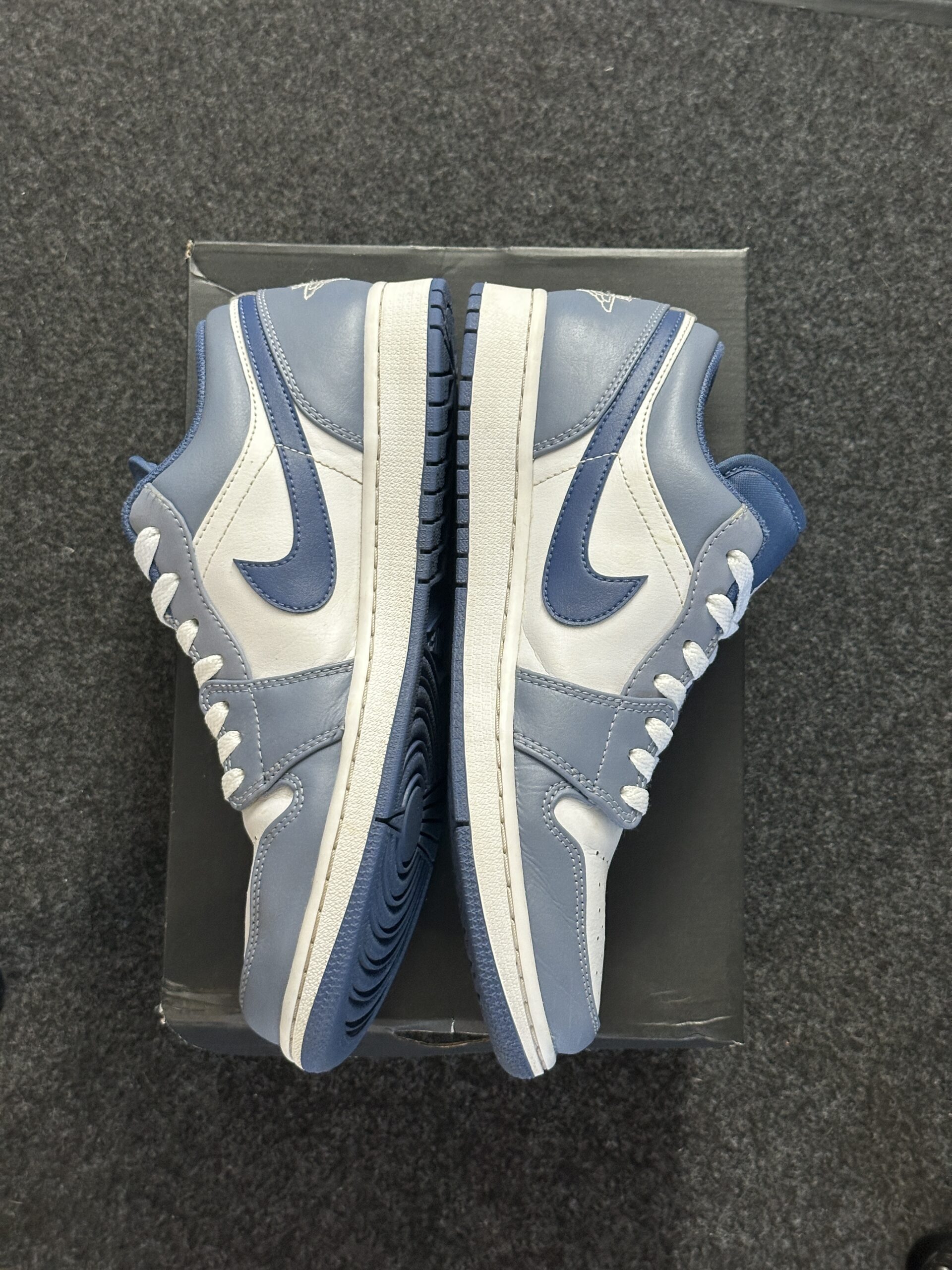 Air Jordan 1 Low Ashen Slate 553558-414 taglia EU 44 vista interna