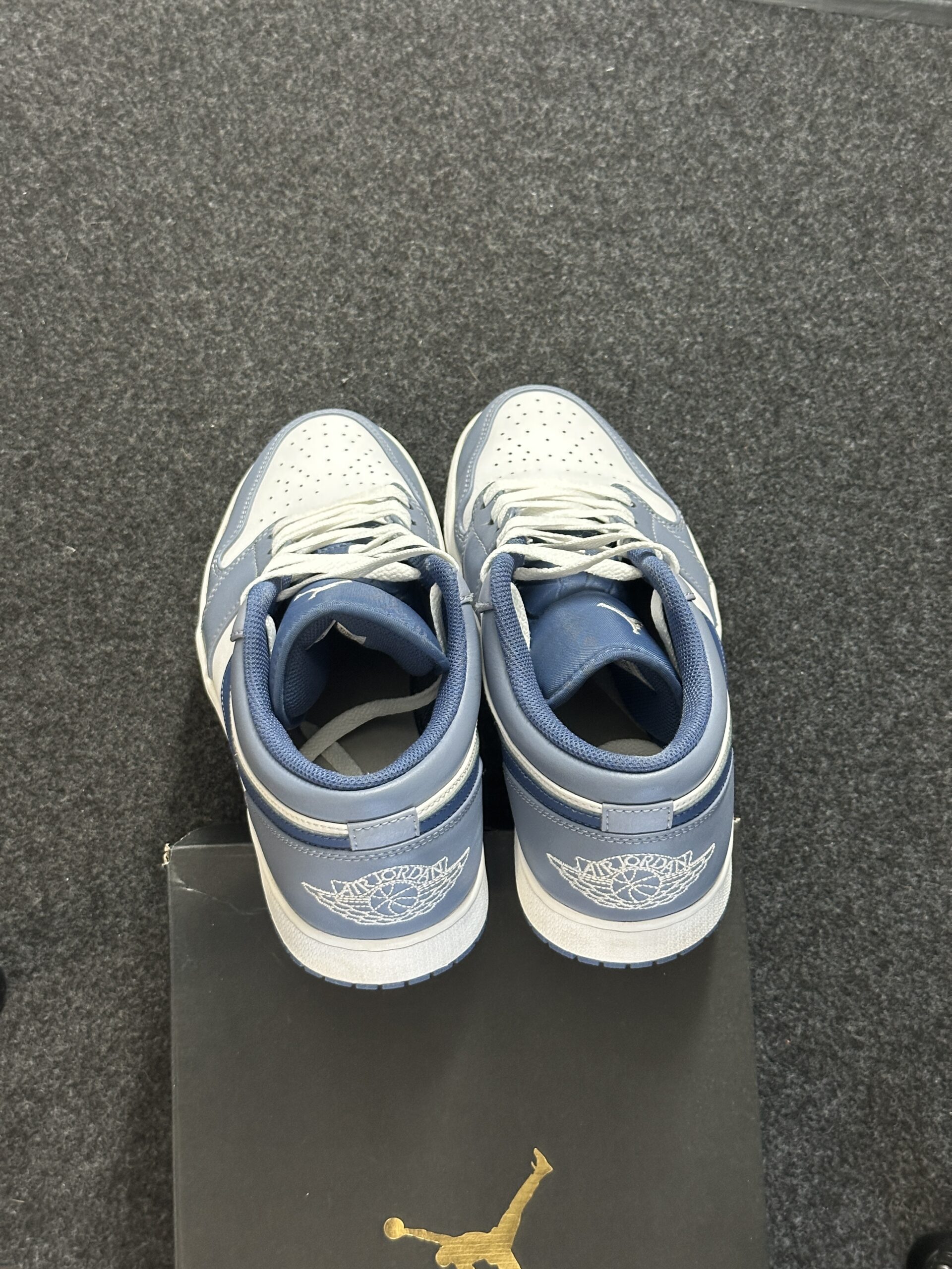 Air Jordan 1 Low Ashen Slate 553558-414 taglia EU 44 vista tallone