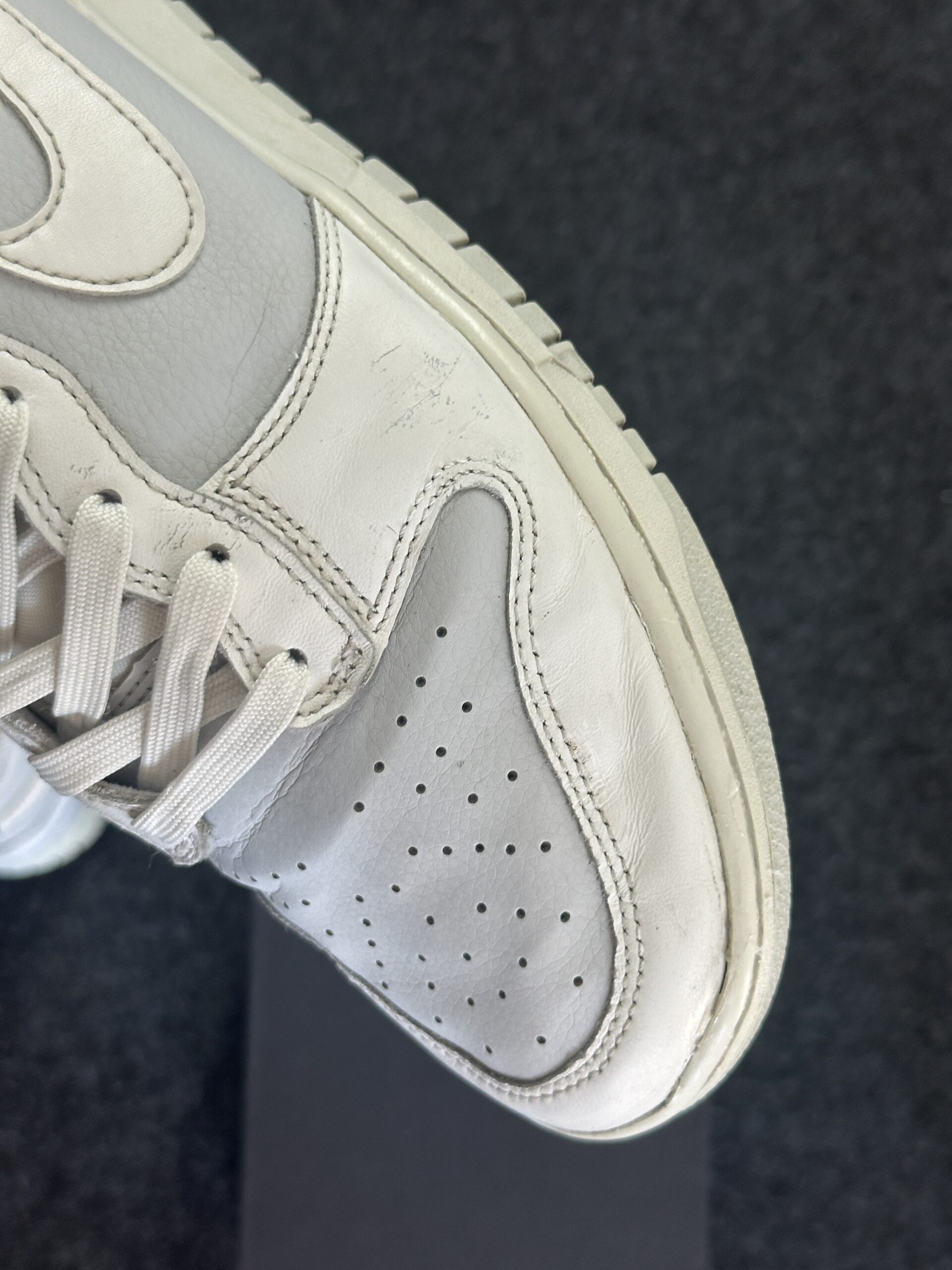Dunk High Summit White Pure Platinum DJ6189-100 taglia EU 45 vista dif2