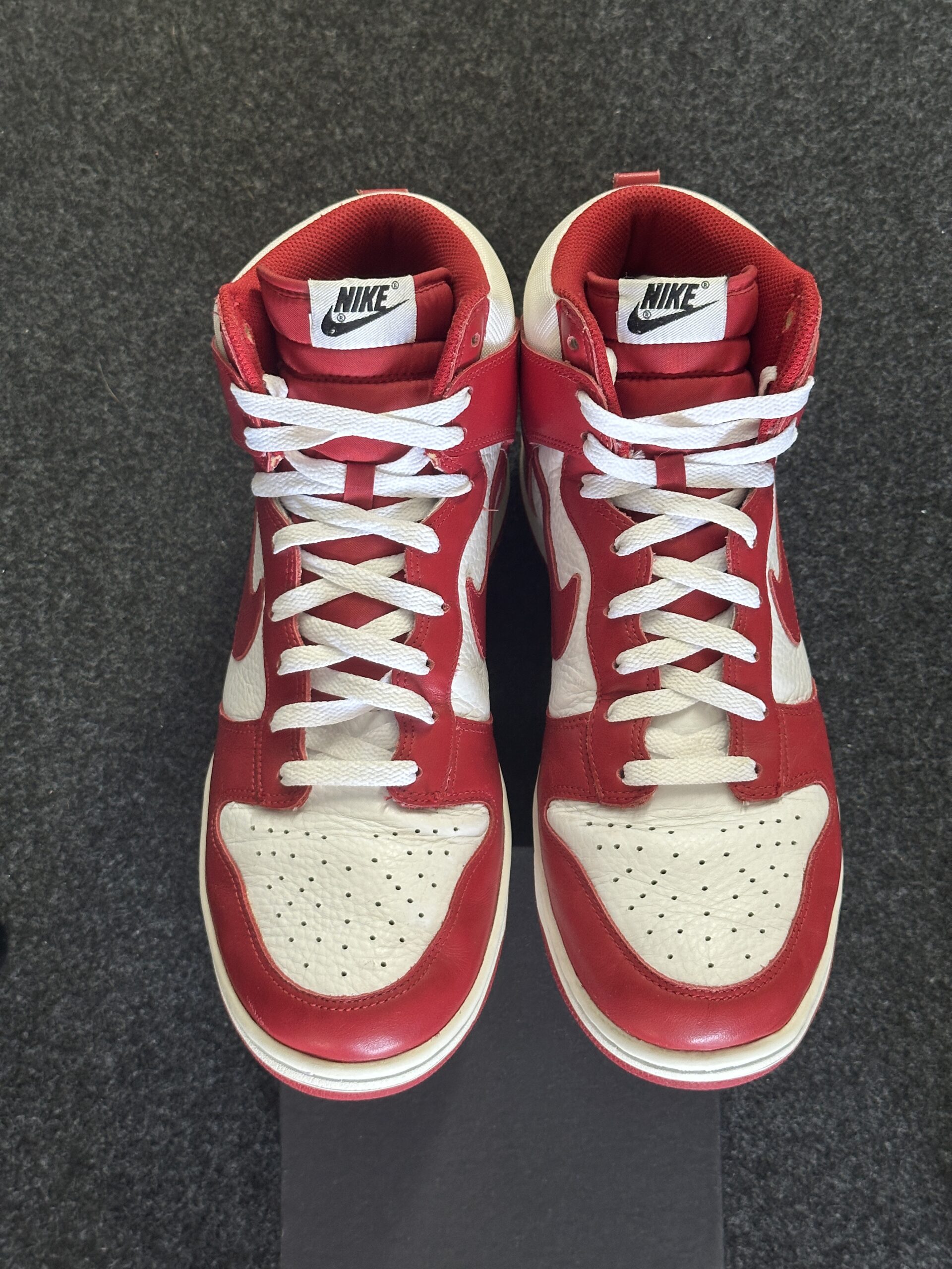 Nike Dunk High White Varsity Red 317982-162 taglia EU 46 vista punta