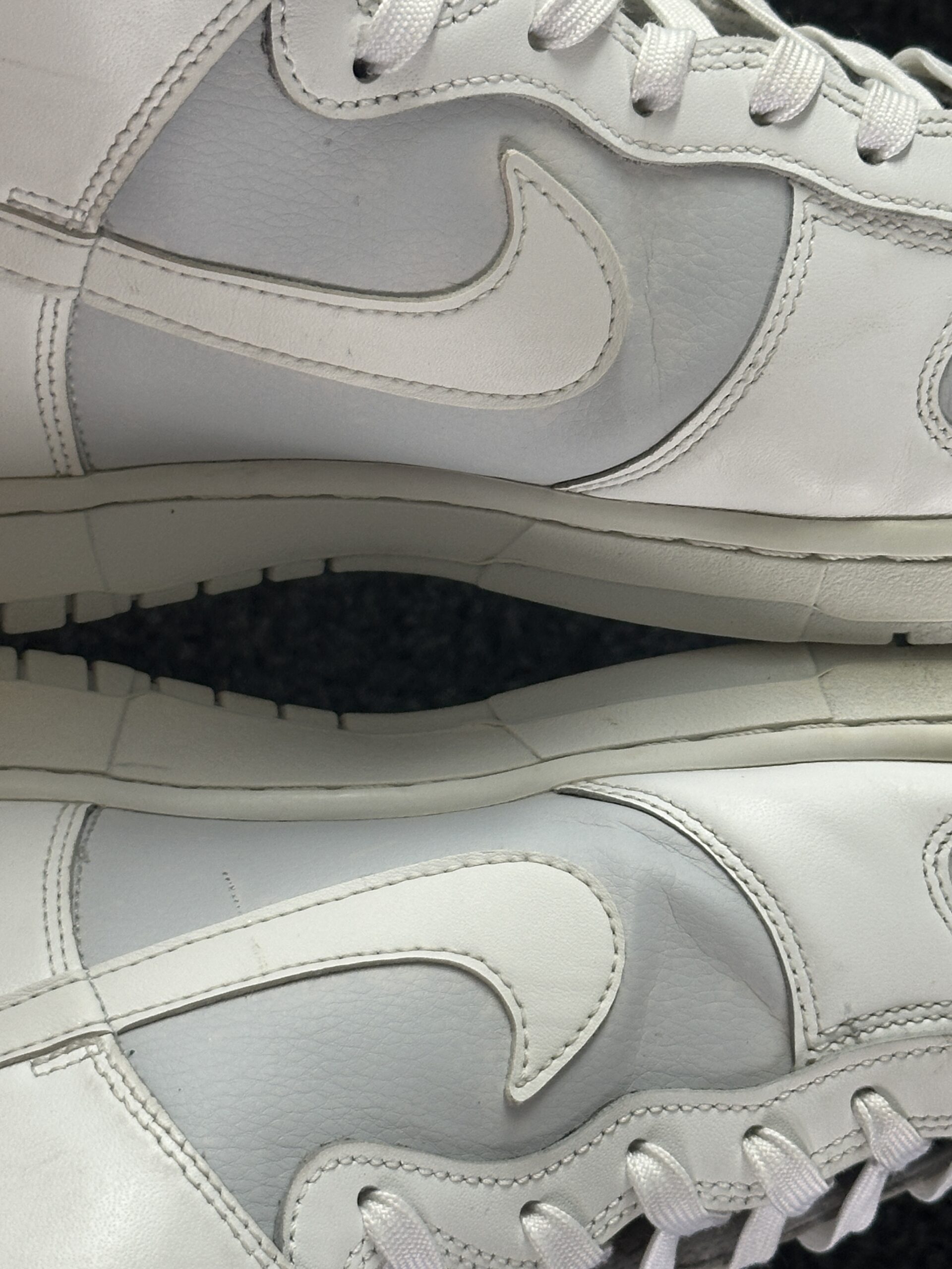 Nike Dunk High Summit White Pure Platinum DJ6189-100 taglia EU 46 vista dif