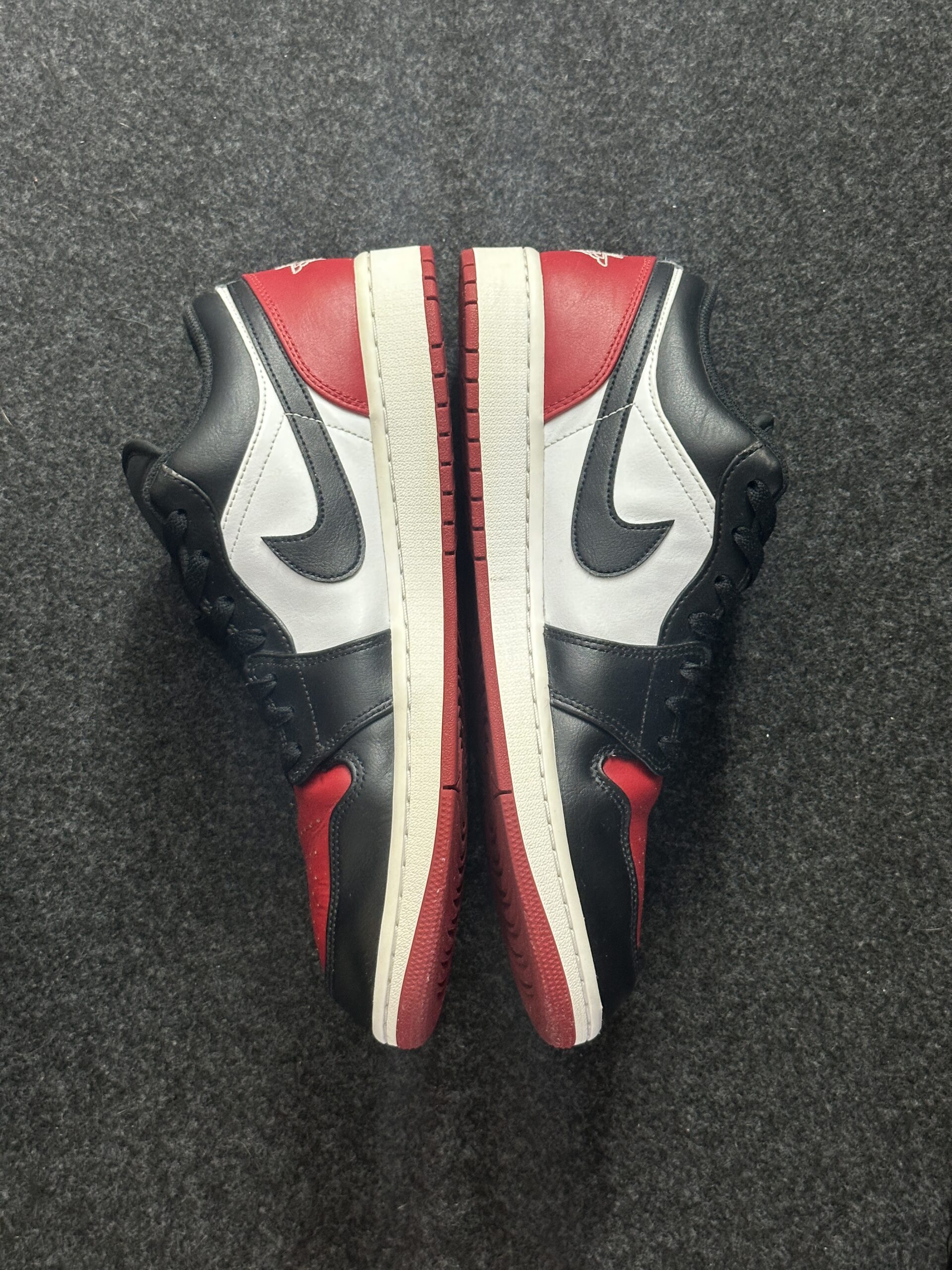 Air Jordan 1 Low Bred Toe 553558-161 taglia EU 46 vista interna